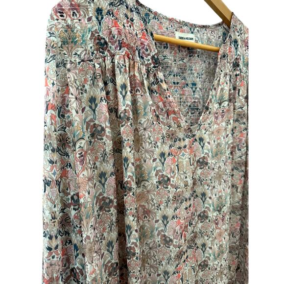 Zadig & Voltaire Raya Mousseline Mini Kale Dress Multicolor Size Medium - Picture 11 of 14